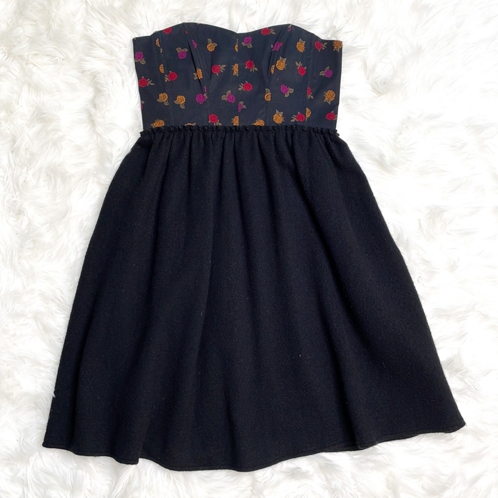 Anthropologie Maple Strapless Corset Vie en Rose Dress